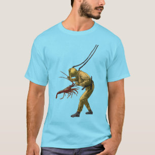 Spiny Lobster and a Vintage Helmet Diver T-Shirt
