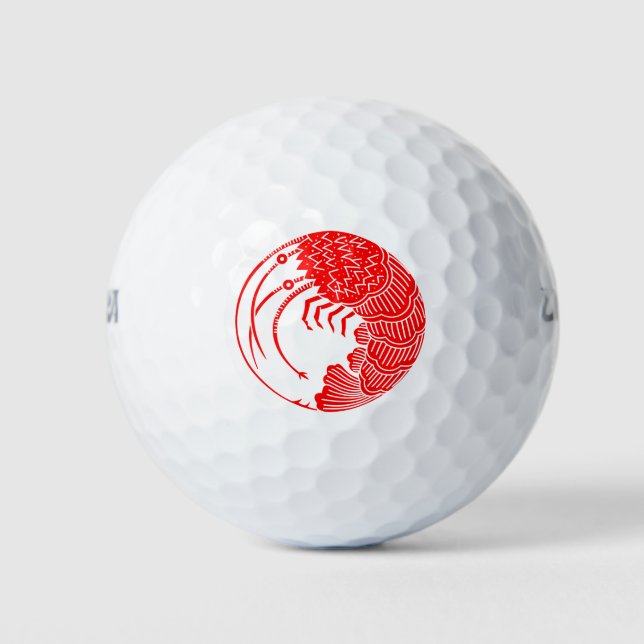 Spiny lobster circle golf balls (Front)