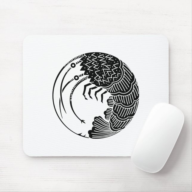 Spiny lobster circle mouse mat (With Mouse)