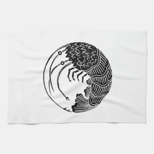 Spiny lobster circle tea towel