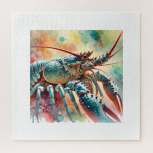 Spiny Lobster Serenity 220824AREF116 - Watercolor Jigsaw Puzzle