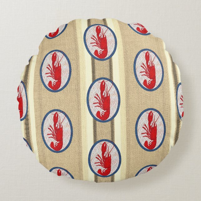 Spiny Rock Lobster Round Cushion (Front)
