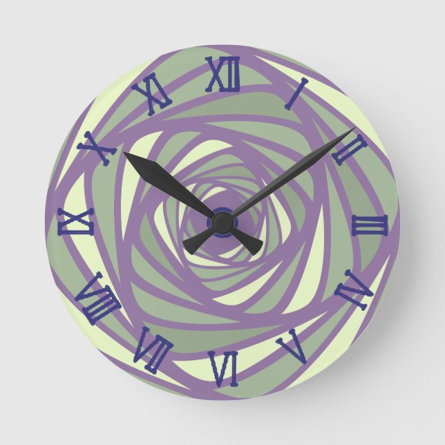  spiral 4 colours  round clock (Front)