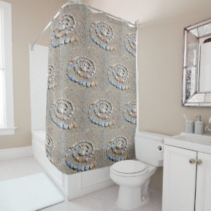Spiral Beach Art Shower Curtain