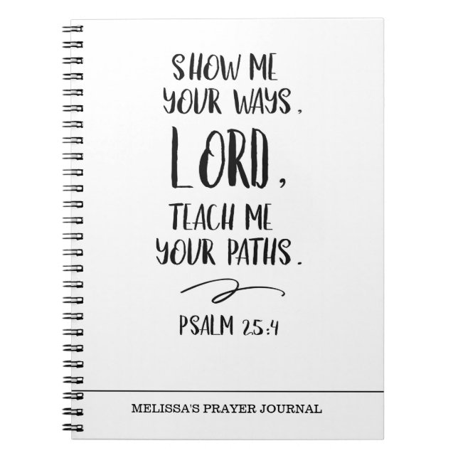 Spiral Bible Verse Prayer journal (Front)