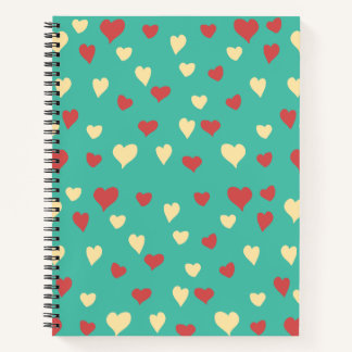 Spiral Binding Heart Printed Paper Diary  Notebook