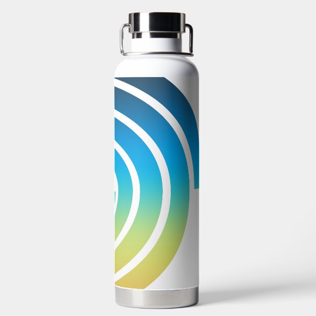 SPIRAL BLUE AND GREEN WATER BOTTLE (Back)