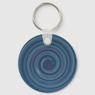 spiral blue - hypnotic key ring