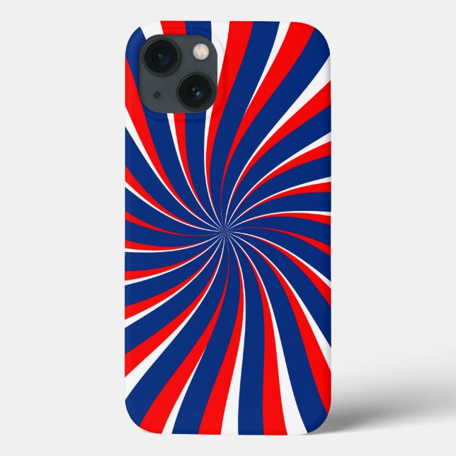 Spiral blue white red Case-Mate iPhone case (Back)