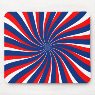Spiral blue white red... mouse mat