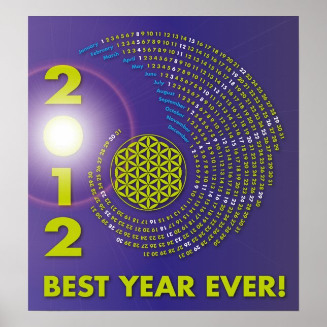 Spiral-Calendar 2012, The Flower of Life Poster (Front)