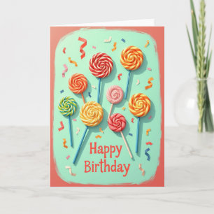 Spiral Candy Birthday Card