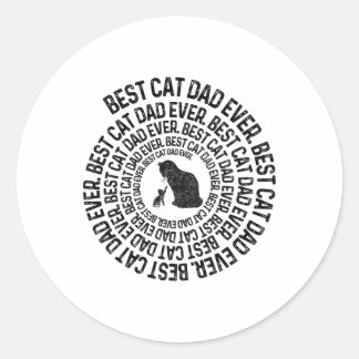 Spiral Cat Daddy - Best Cat Dad Daddy Ever Spiral  Classic Round Sticker