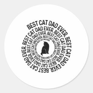 Spiral Cat Daddy - Best Cat Dad Daddy Ever Spiral Classic Round Sticker