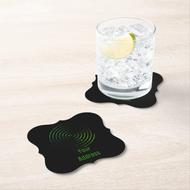 Spiral Celtic symbol Business Card Paper Coaster (Insitu)