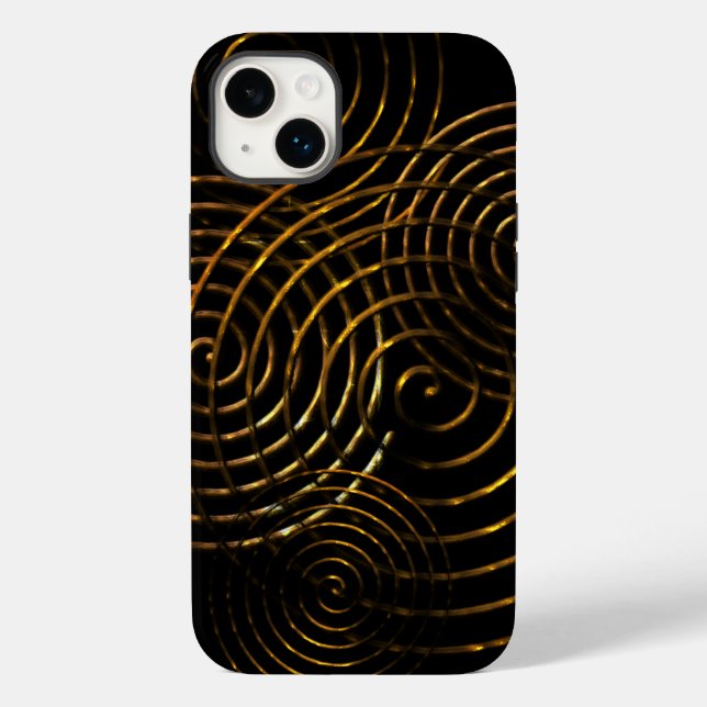 Spiral Celtic symbol gold metallic  Case-Mate iPho iPhone Case (Back)