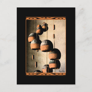 Spiral Clay Wind Chimes Still Life Thinking Of You Postcard