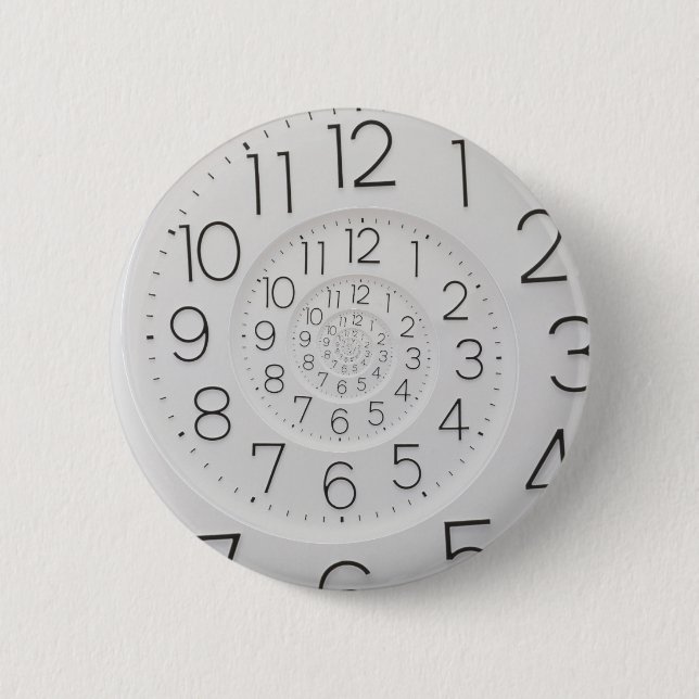 Spiral Clock Droste Button (Front)