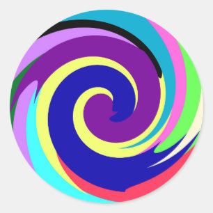 Spiral Colour Classic Round Sticker