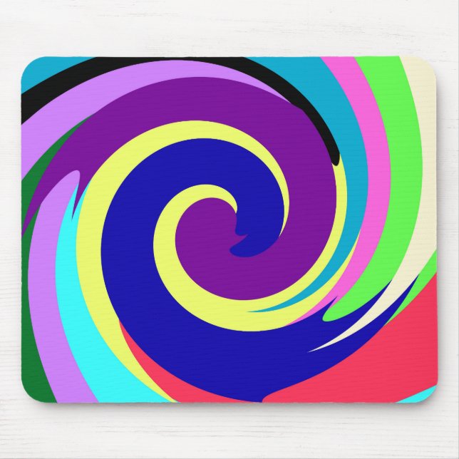 Spiral Colour Mouse Mat (Front)