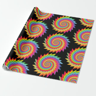 spiral colour swatches wrapping paper