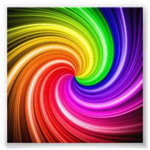 Spiral Colourful Tie Dye Rainbow Swirl Art Pattern Photo Print