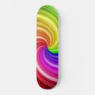 Spiral Colourful Tie Dye Rainbow Swirl Art Pattern Skateboard