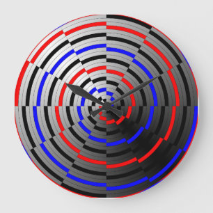 Spiral Cone by Kenneth Yoncich Large Clock