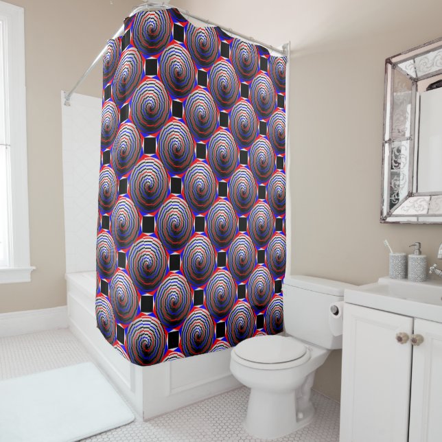 Spiral Cone Shower Curtain (In Situ)