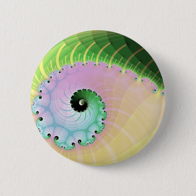 Spiral Curl 6 Cm Round Badge (Front)