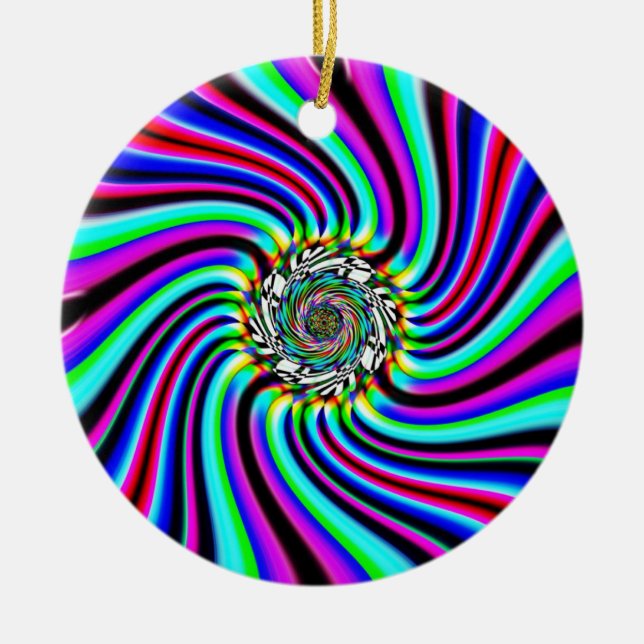 Spiral dance ceramic tree decoration (Front)