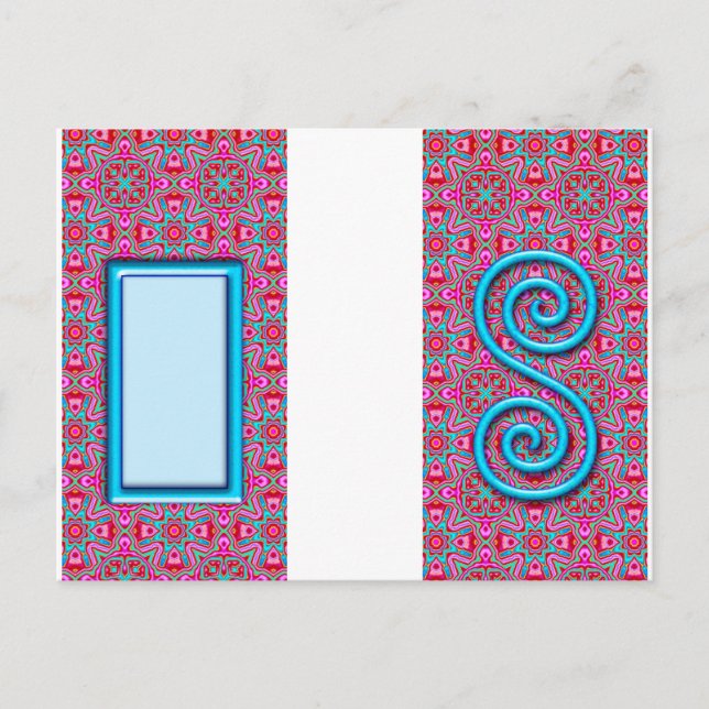 Spiral Design Luggage Tag Postcard (Front)