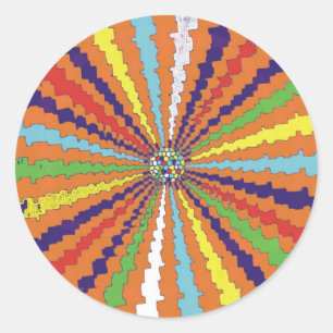 SPIRAL DISCO CLASSIC ROUND STICKER