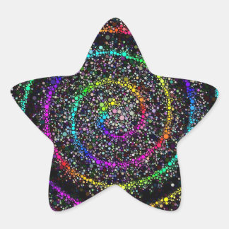 Spiral Dots Star Sticker