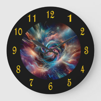 Spiral Fire Vortex ~ Time Portal ~Time Machine ~ Large Clock