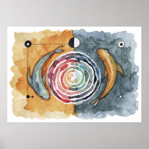 Spiral Fish Art Print
