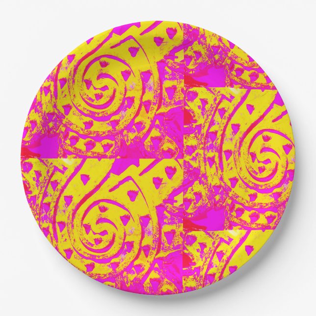 Spiral Flame! Paper Plate (Front)