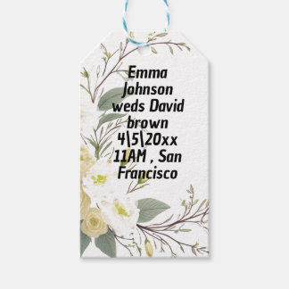 spiral floral twig pastel  gift tags
