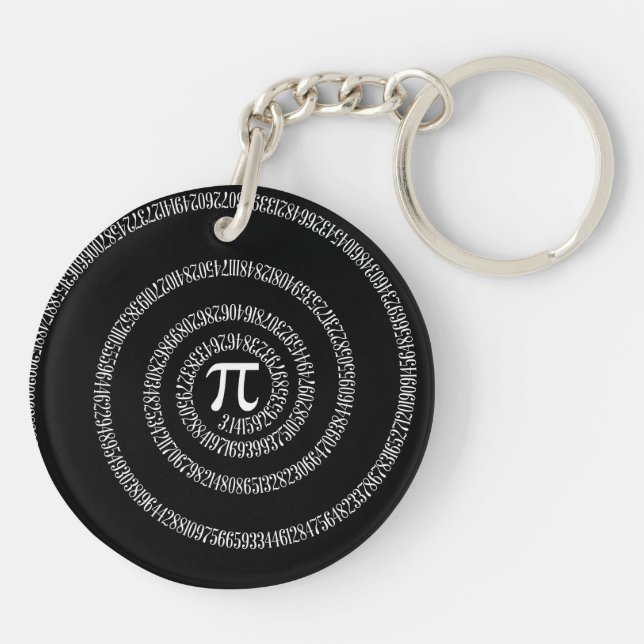 Spiral for Pi Digits on Black Key Ring (Back)