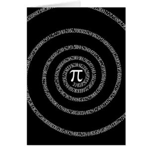 Spiral for Pi on Black Decor