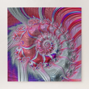 Spiral Fractal Bandana Jigsaw Puzzle