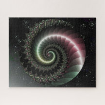 Spiral Fractal on a starry sky jigsaw