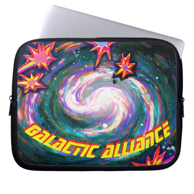 Spiral Galaxy in Space Galactic Alliance Laptop Sleeve (Front)