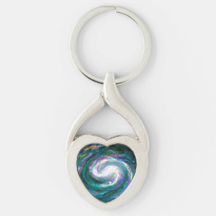 Spiral Galaxy in Space Key Ring