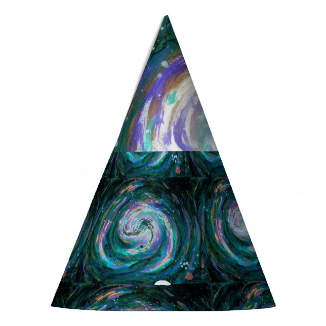 Spiral Galaxy in Space Party Hat (Left)