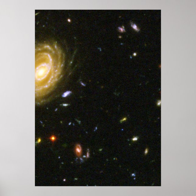 Spiral Galaxy in the Hubble Ultra Deep Field Poster (Front)