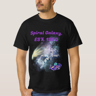 Spiral Galaxy l EST 1950 l Cool space l Black T-Shirt