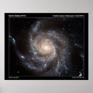 Spiral Galaxy M101 Poster