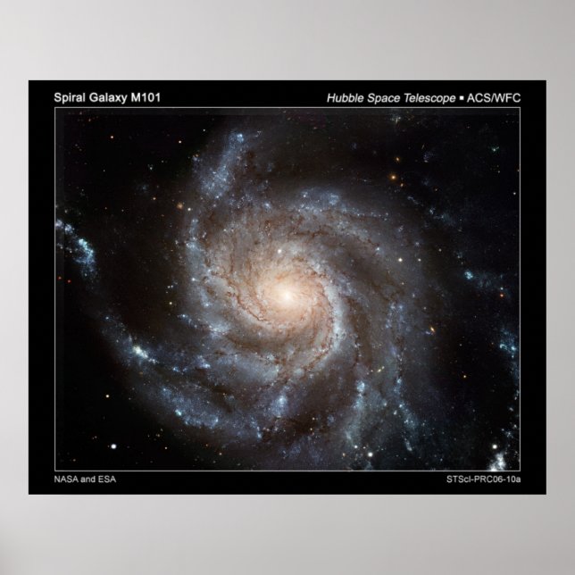 Spiral Galaxy M101 Poster (Front)