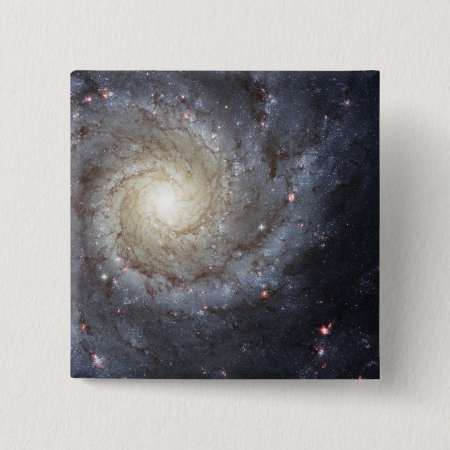 Spiral galaxy M74 15 Cm Square Badge (Front)